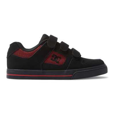 Kids' Pure Velcro Shoes - BLACK/BLACK/RED